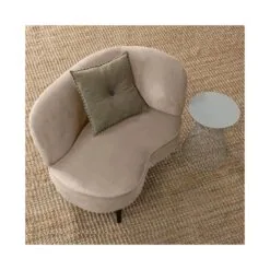 Sara Lounge Fauteuil Rechts Velvet Khaki 112cm