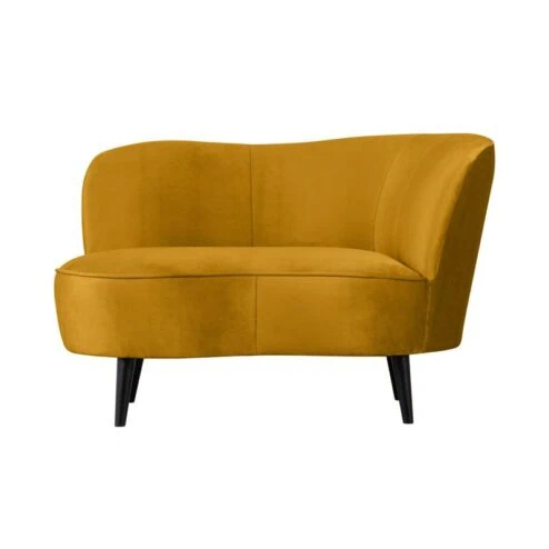 Sara Lounge Fauteuil Rechts Velvet Oker 112cm