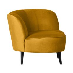 Sara Lounge Fauteuil Rechts Velvet Oker 112cm