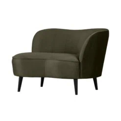 Sara Lounge Fauteuil Rechts Velvet Warm Groen 112cm