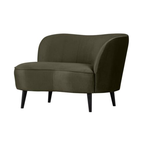 Sara Lounge Fauteuil Rechts Velvet Warm Groen 112cm