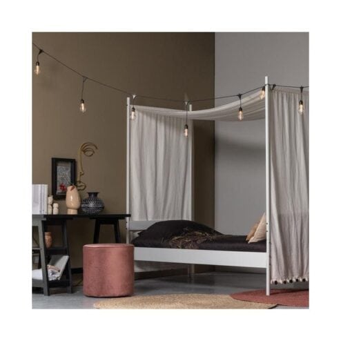 Sara Poef Hoog rond Velvet Oud Roze 46cm