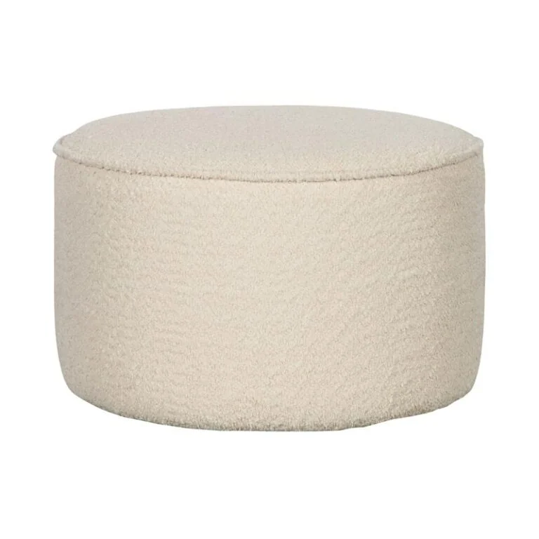Sara Poef Laag rond Boucle Creme 36cm