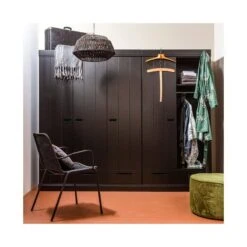 Sara Poef Laag rond Velvet Armygroen 36cm