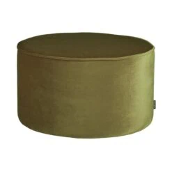 Sara Poef Laag rond Velvet Armygroen 36cm