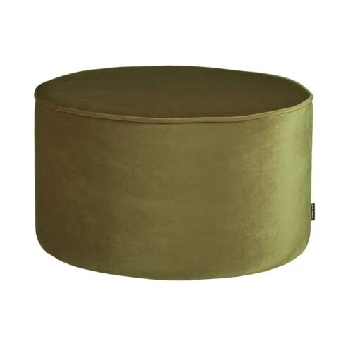 Sara Poef Laag rond Velvet Armygroen 36cm