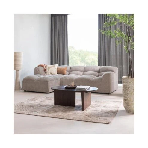 Seam Salontafel ovaal Mangohout Donkerbruin 110cm