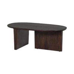 Seam Salontafel ovaal Mangohout Donkerbruin 110cm