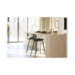 Senn Barstoel Velvet Zwart