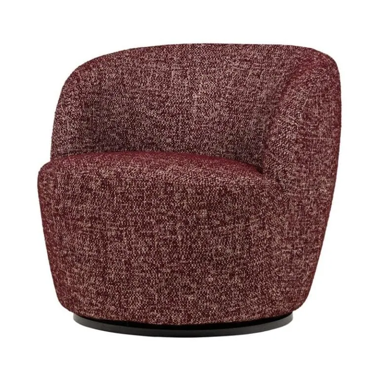 Serra Draaifauteuil Bordeauxrood Melange