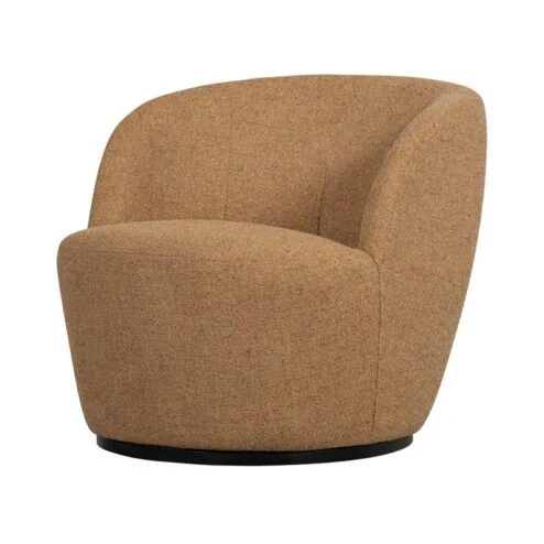 Serra Draaifauteuil Geweven Stof Curry Melange