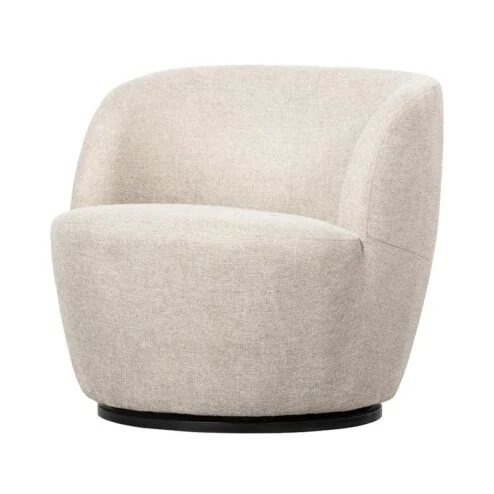 Serra Draaifauteuil Geweven Stof Off White