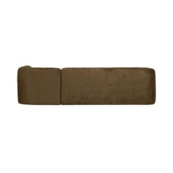 Sloping Hoekbank Rechts Structure Velvet Brass