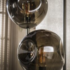 Solaro 3-lichts Vloerlamp Getrapt Bruin glas