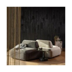 Soya Bijzettafel rond Glas Zwart 60cm