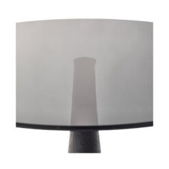 Soya Bijzettafel rond Glas Zwart 60cm