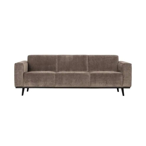 Statement 3-Zits Bank Ribstof Taupe 230cm