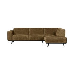Statement Hoekbank Rechts Structure Velvet Brass