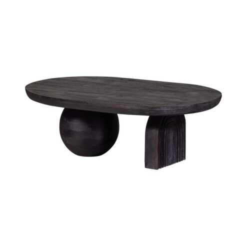 Steppe Salontafel Mangohout Zwart 110cm