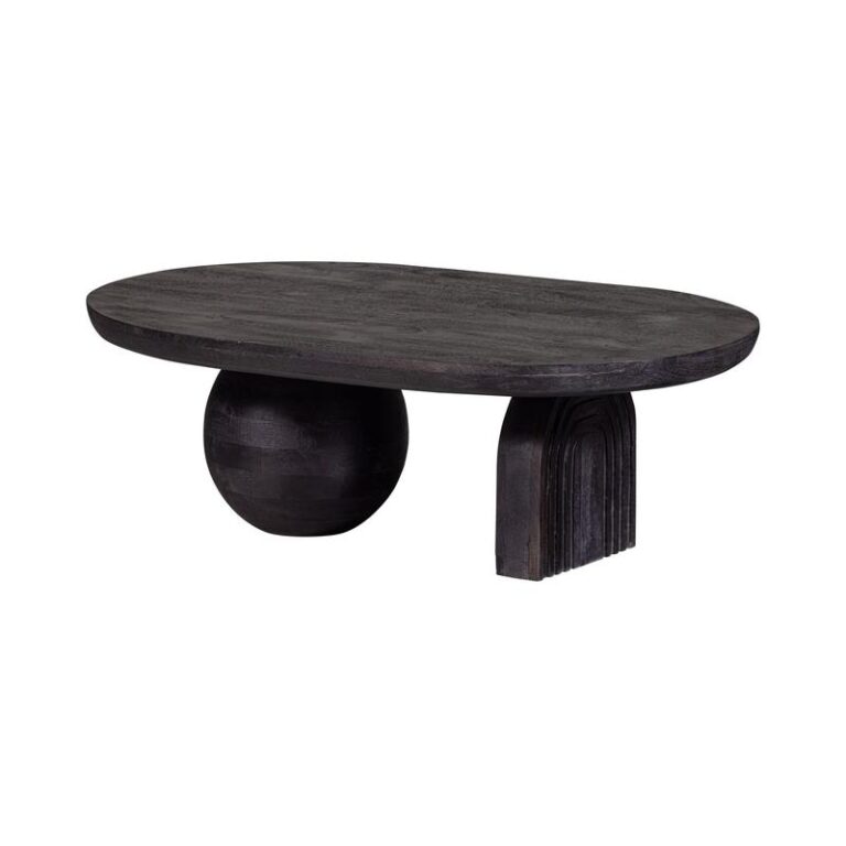 Steppe Salontafel Mangohout Zwart 110cm