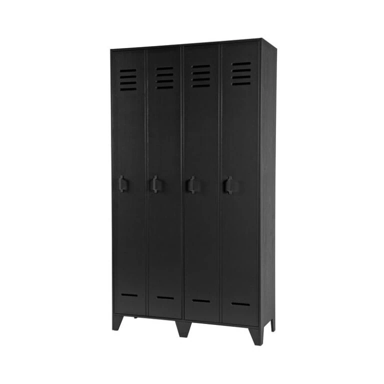 Stijn Lockerkast 2-Deurs Zwart 103cm