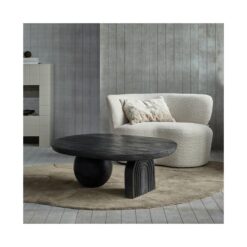 Stone Bankje Links Boucle Creme 112cm