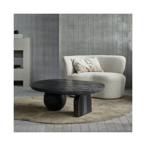 Stone Bankje Links Boucle Creme 112cm