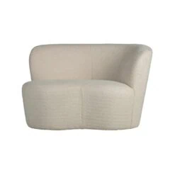 Stone Bankje Rechts Boucle Creme 112cm