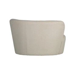 Stone Bankje Rechts Boucle Creme 112cm