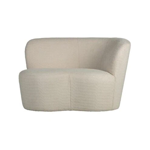 Stone Bankje Rechts Boucle Creme 112cm