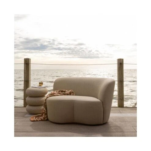 Stone Tuin Bankje Rechts Zand 112cm