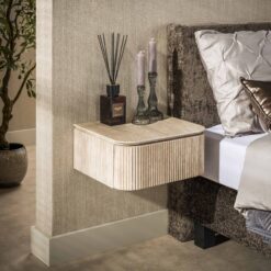 Strato Zwevend Nachtkastje 1 lade Keramiek Travertin 45cm