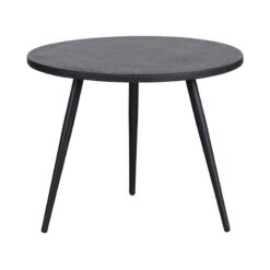 Suze Bijzettafel rond set van 2 Hout/Metaal Zwart