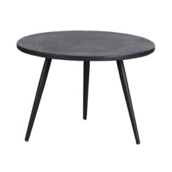 Suze Bijzettafel rond set van 2 Hout/Metaal Zwart