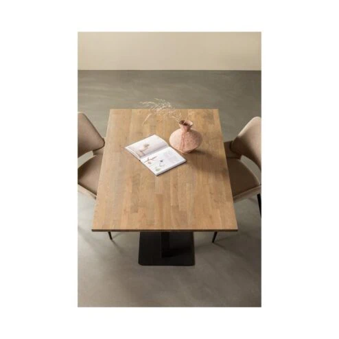 Tablo Eettafel rechthoek VL Eikenhout cashmere brown 120cm