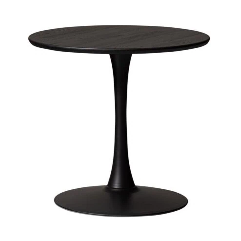 Tablo Eettafel rond VL Eikenhout zwart 80cm