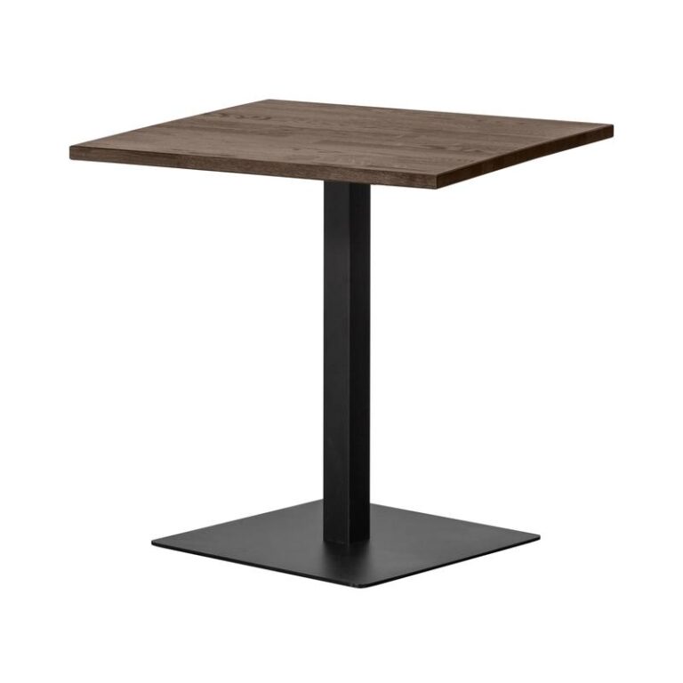 Tablo Eettafel vierkant VL Eikenhout cashmere brown 80cm