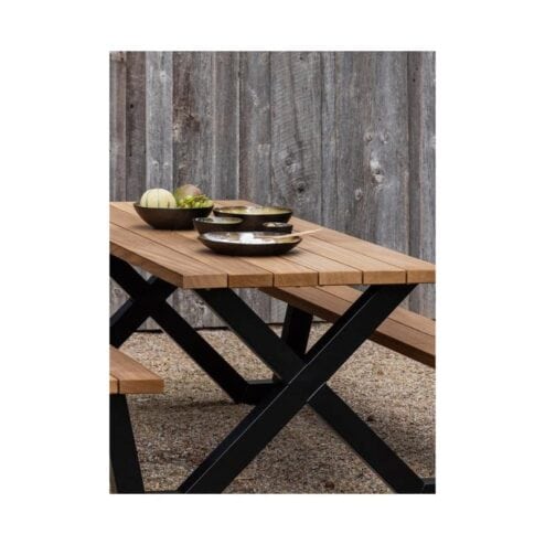 Tablo Picknicktafel Ayoushout met zwarte poot