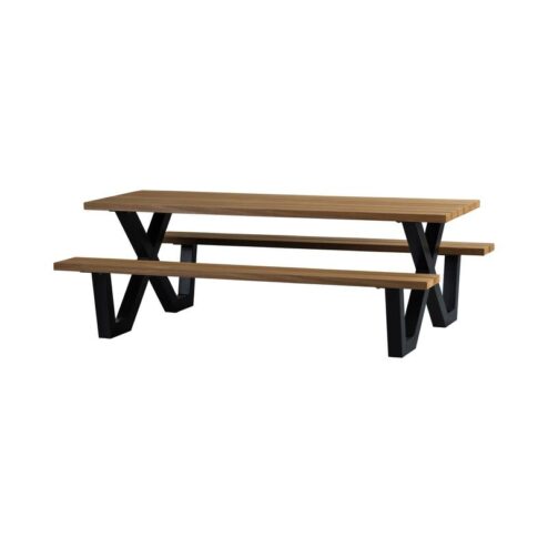 Tablo Picknicktafel Ayoushout met zwarte poot