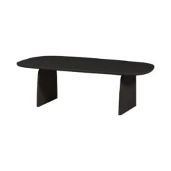 Tablo Salontafel organisch Eikenhout zwart 110cm
