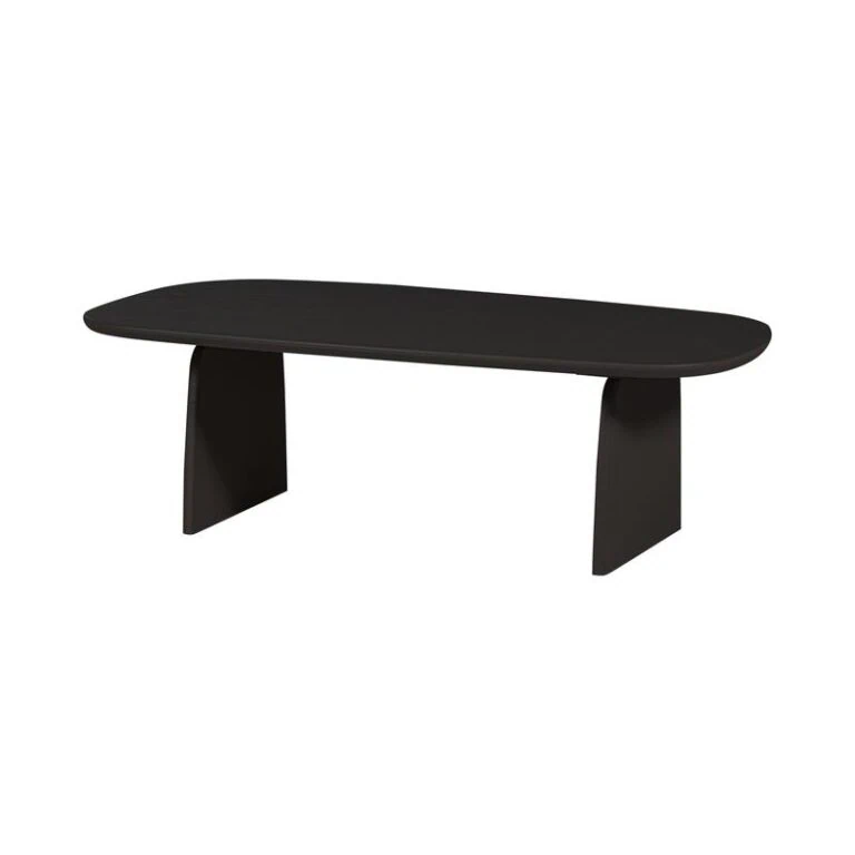 Tablo Salontafel organisch Eikenhout zwart 110cm