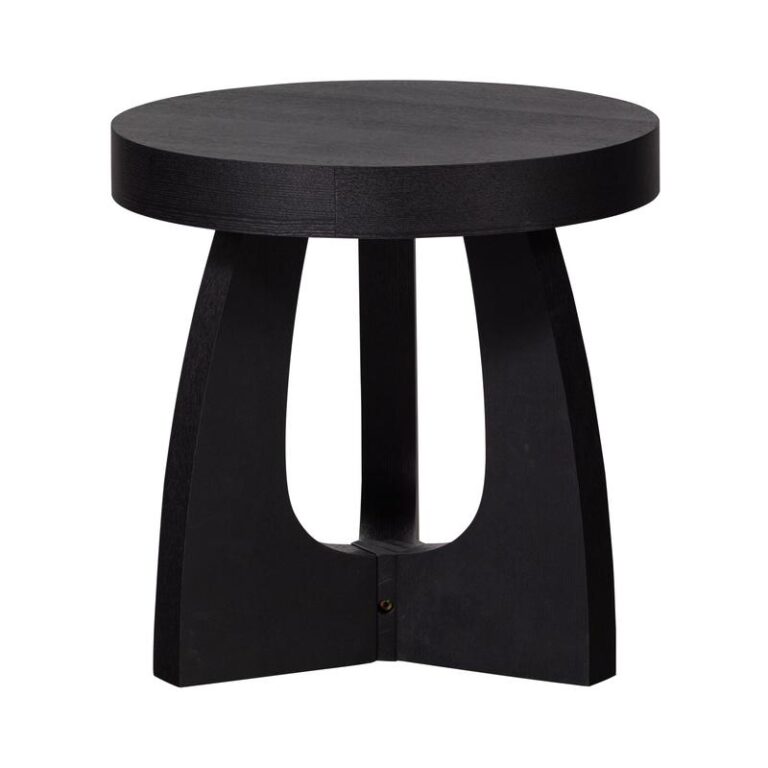 Tala Bijzettafel MDF Rond Zwart 45cm