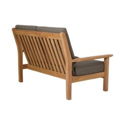 Teak Loungebank teak met kussen 124cm