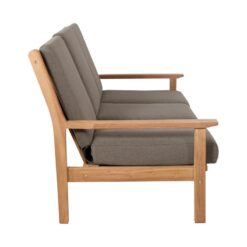 Teak Loungebank teak met kussen 180cm