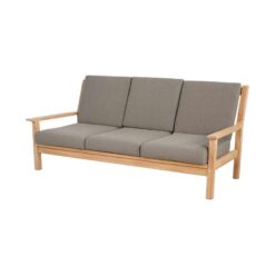 Teak Loungebank teak met kussen 180cm