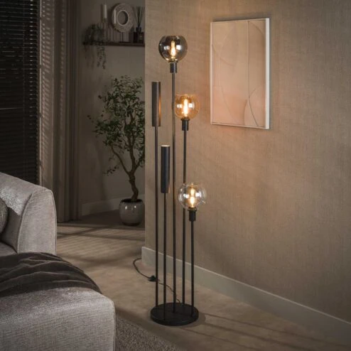Tessio 5-lichts Vloerlamp Multikleur glas
