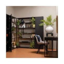 Teun Wandkast smal Grenen zwart 44cm