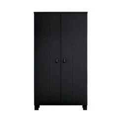 Ties Kledingkast Grenen Zwart 111cm