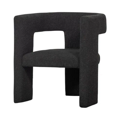 Tiwa Fauteuil Boucle Donkergrijs
