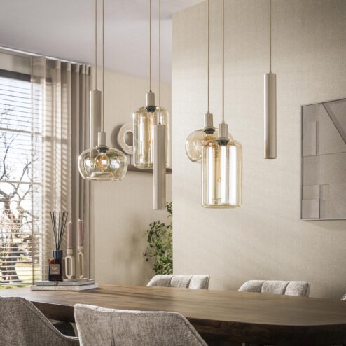 Tulsa 7-lichts Hanglamp Beige